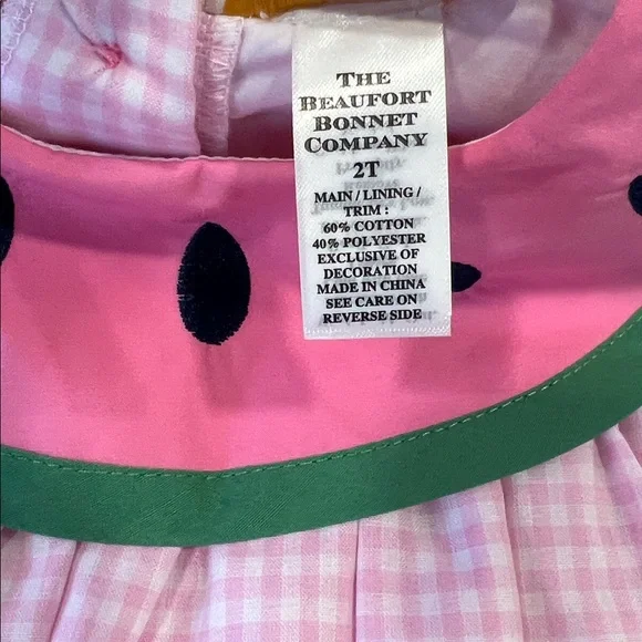 The Beaufort Bonnet Company Tabitha’s teachers pet green briar watermelon dress - Picture 4 of 6